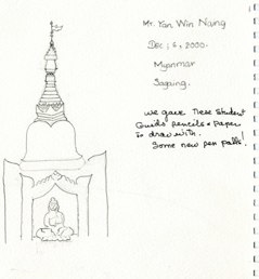 student drawing