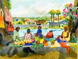 Gizo Market- so colorful